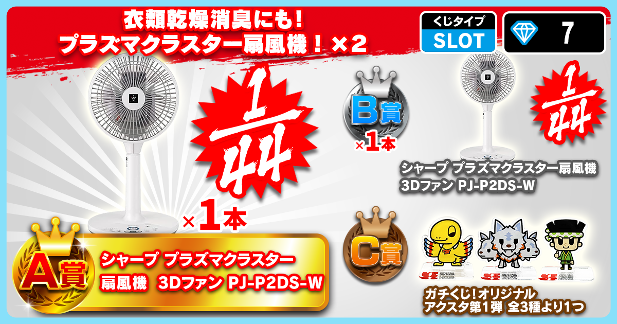 衣類乾燥消臭にも！プラズマクラスター扇風機！× 2